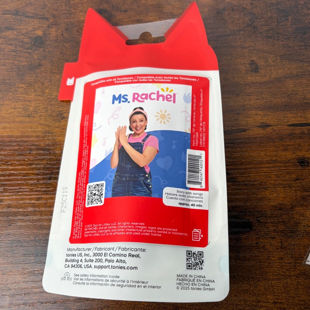Tonies Ms. Rachel Audio Play Character Figure for Toniebox 1001344 New Sealed - Picture 2 of 4